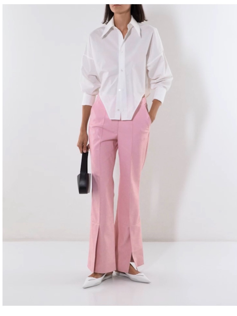 Nanushka Evi OKOBOR™ Alt-Leather Flare Pants – Pink – XS